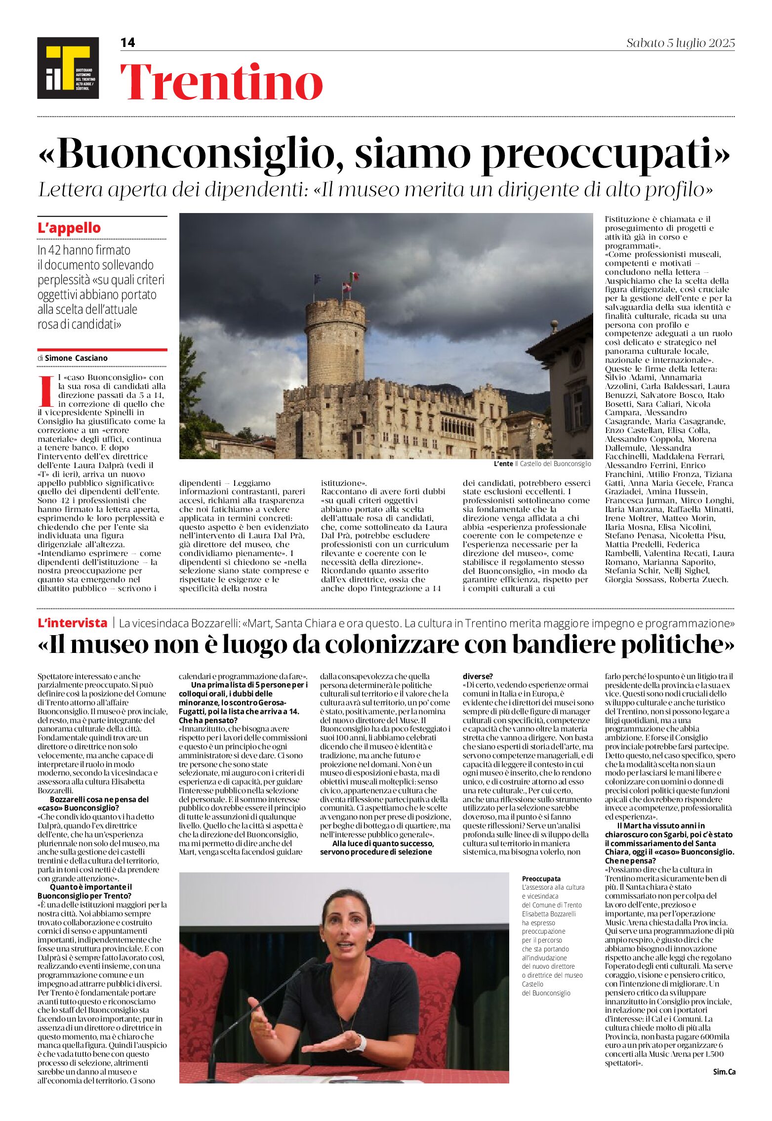 Buonconsiglio, dipendenti preoccupati