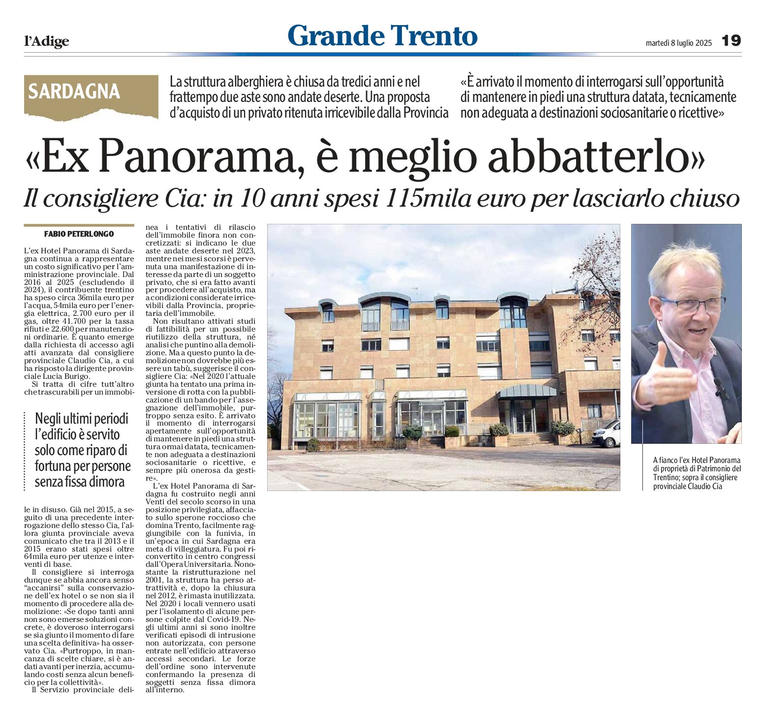 Ex Panorama, meglio abbatterlo