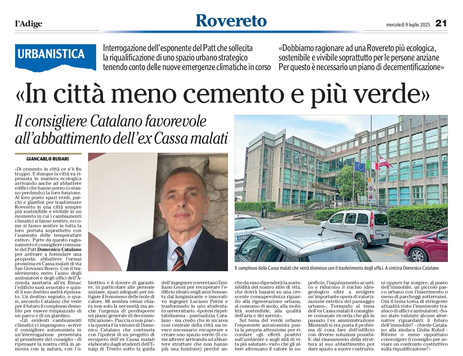 Rovereto: proposta abbattimento ex Cassa malati