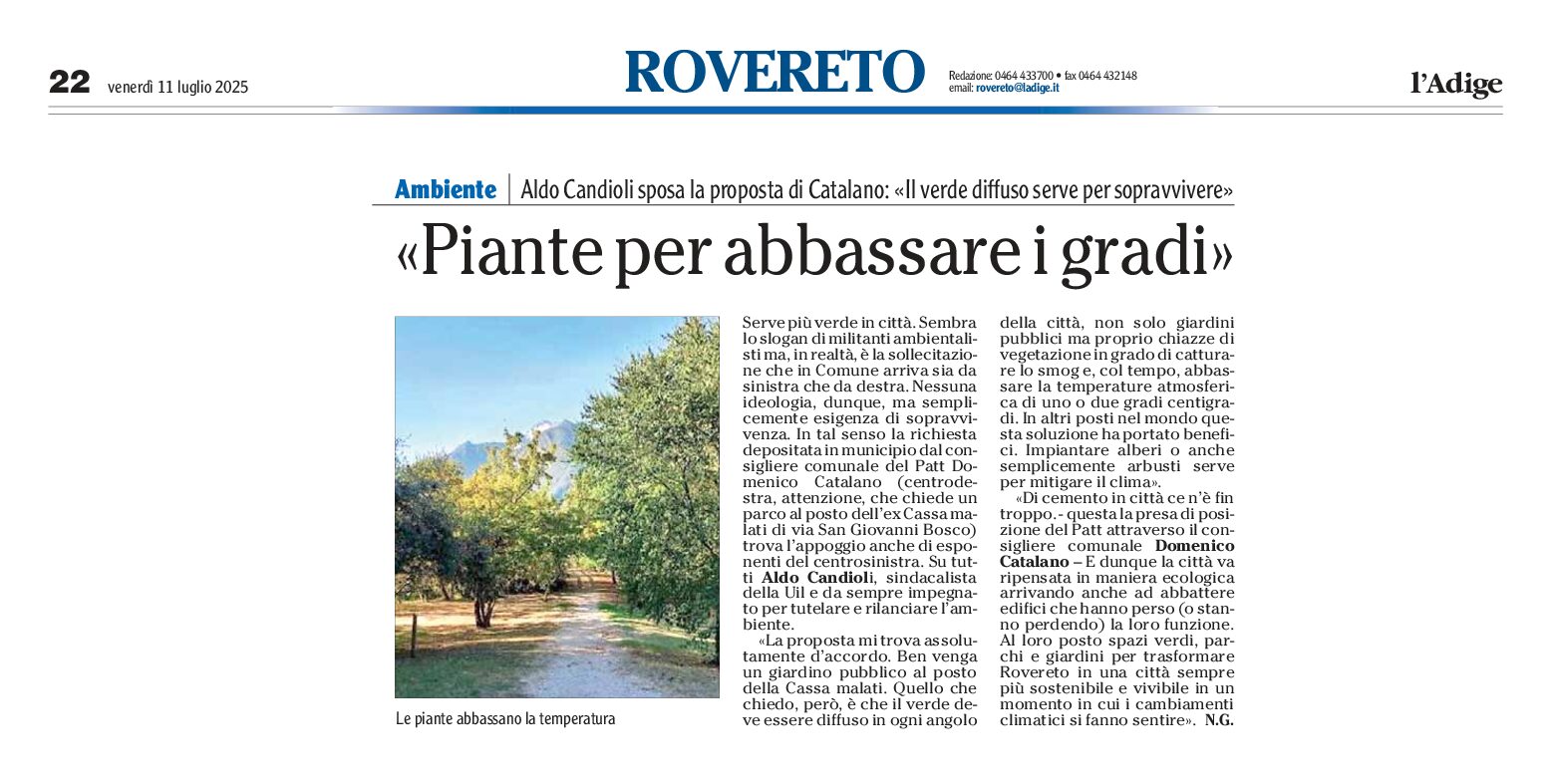 Rovereto: Piante per abbassare i gradi