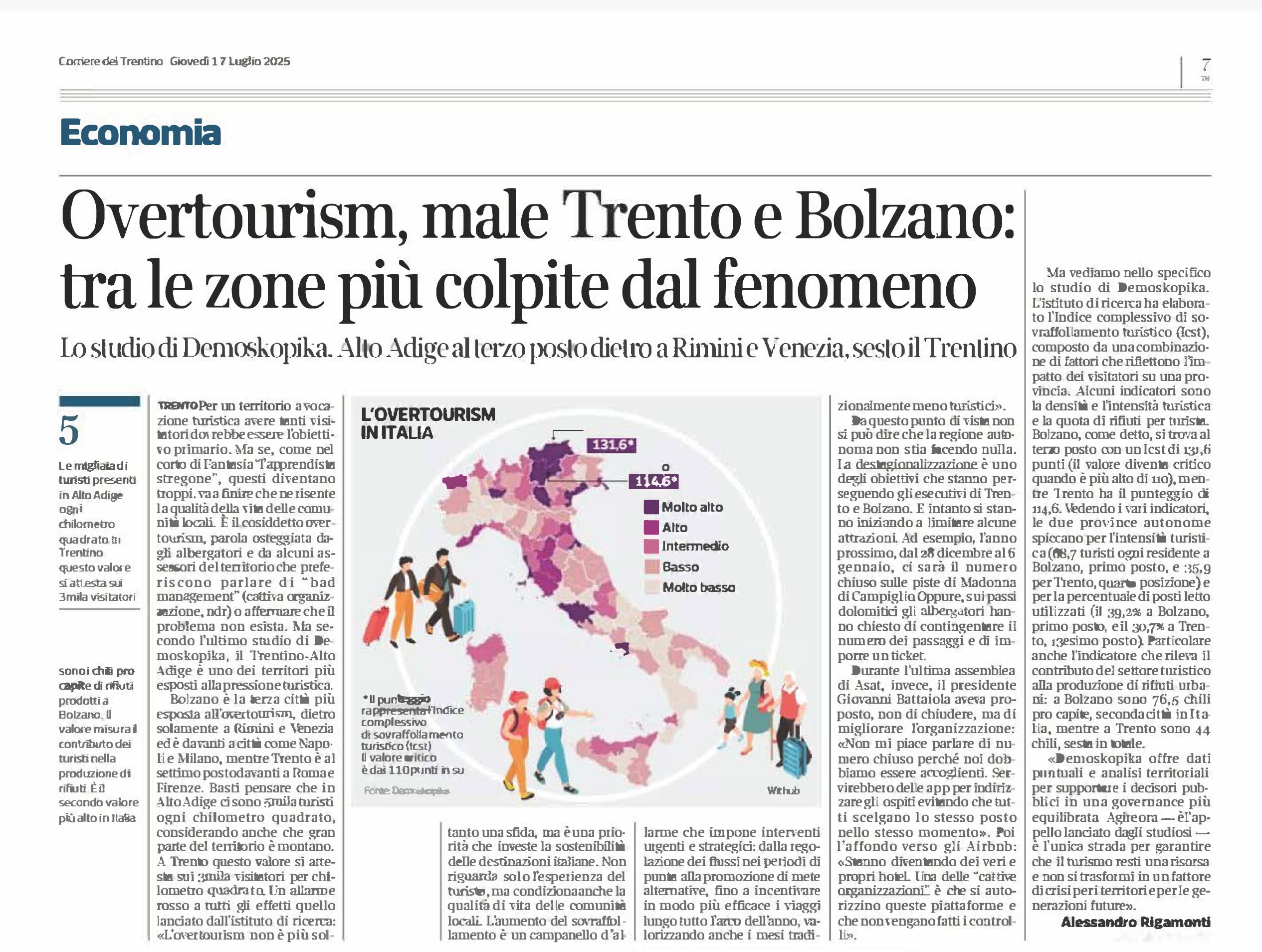 Overtourism: male Trento e Bolzano