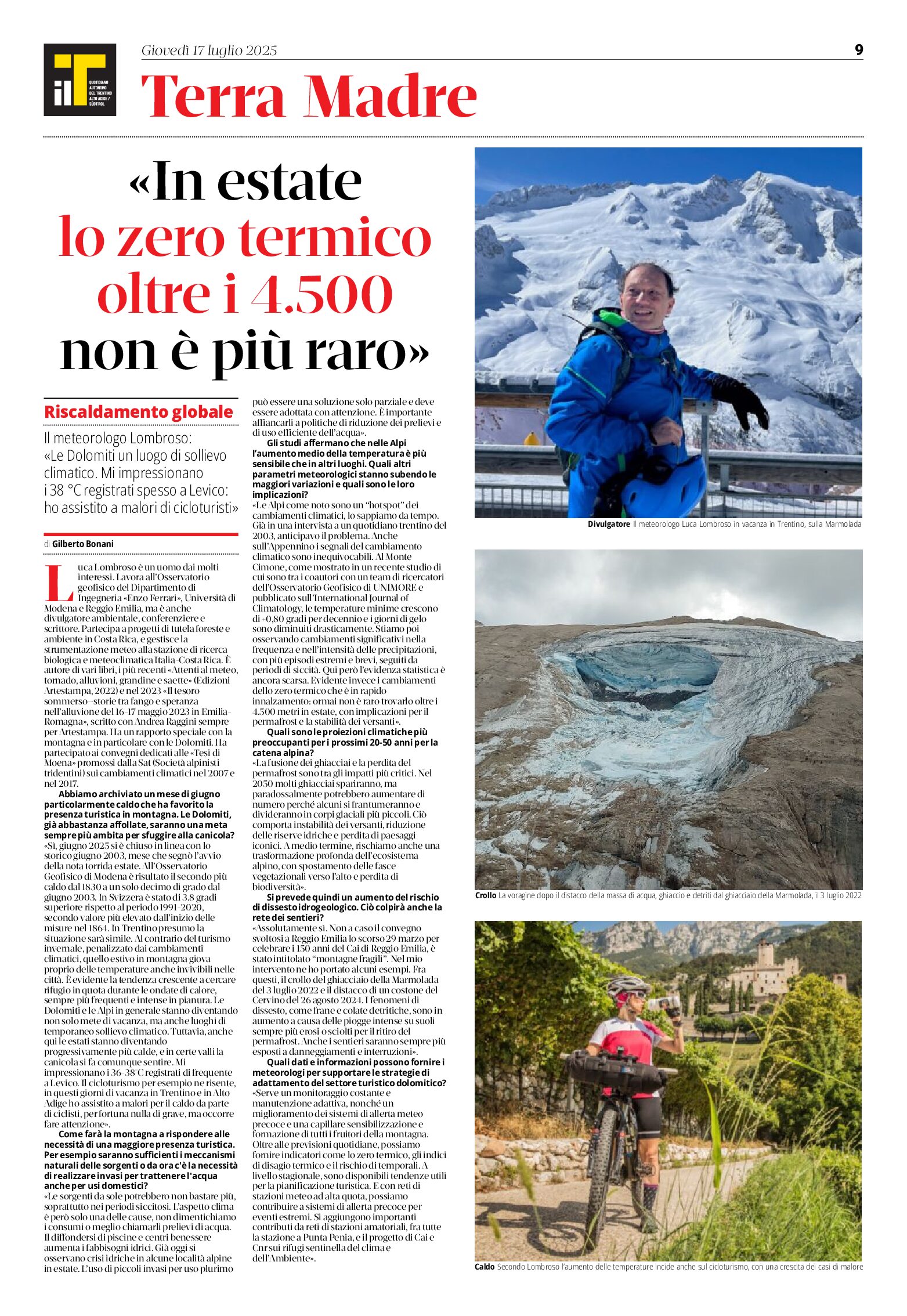 Zero termico oltre i 4.500 non è più raro