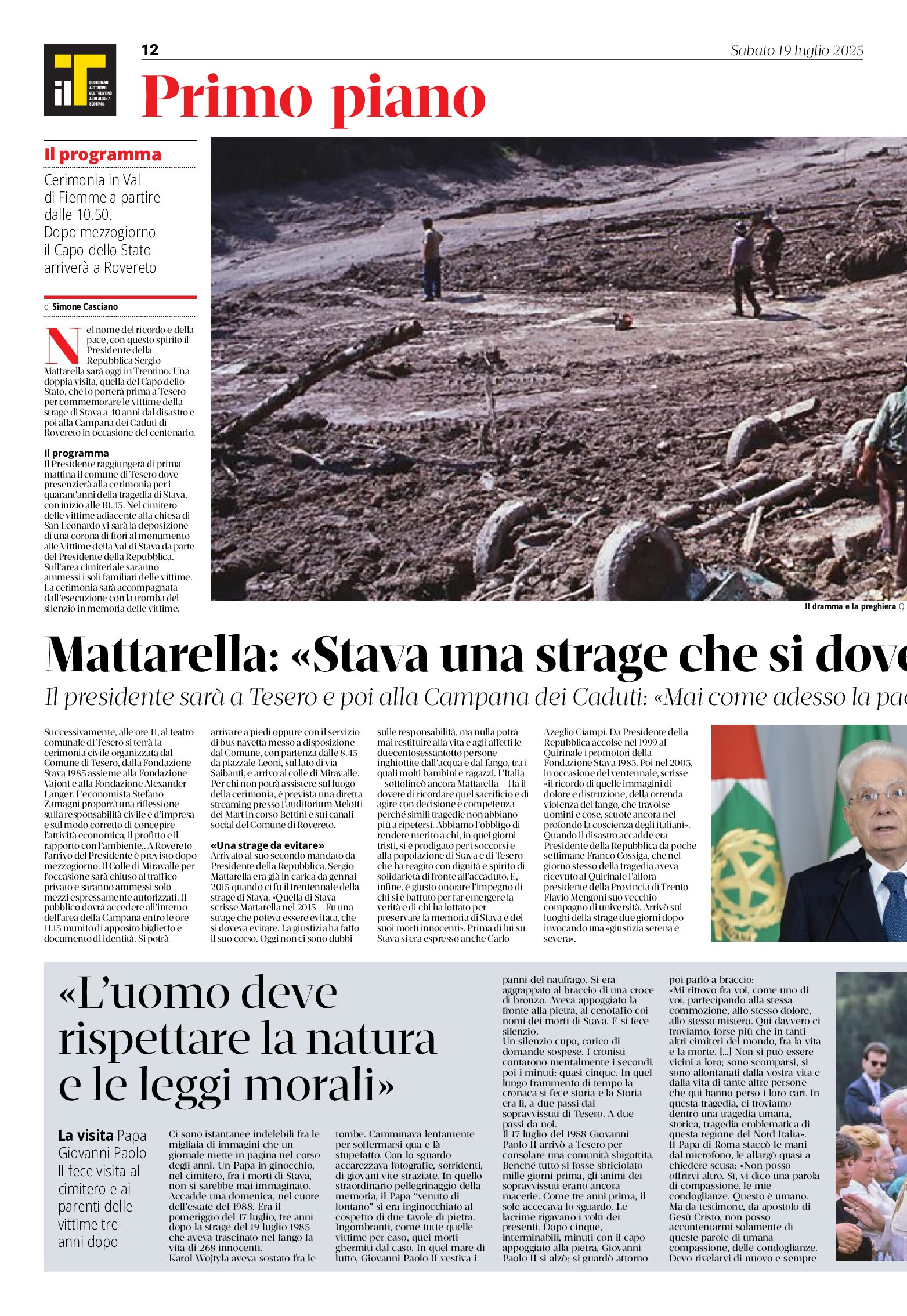 Mattarella: Stava si doveva evitare