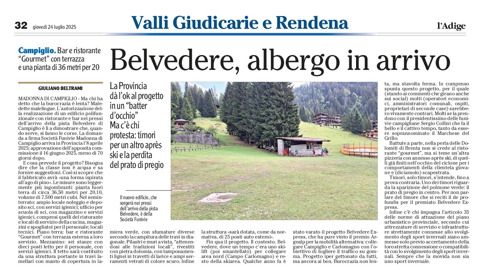 Madonna di Campiglio: nuovo albergo, timori