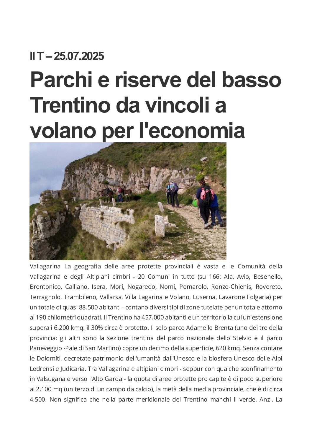 Parchi e riserve del basso Trentino