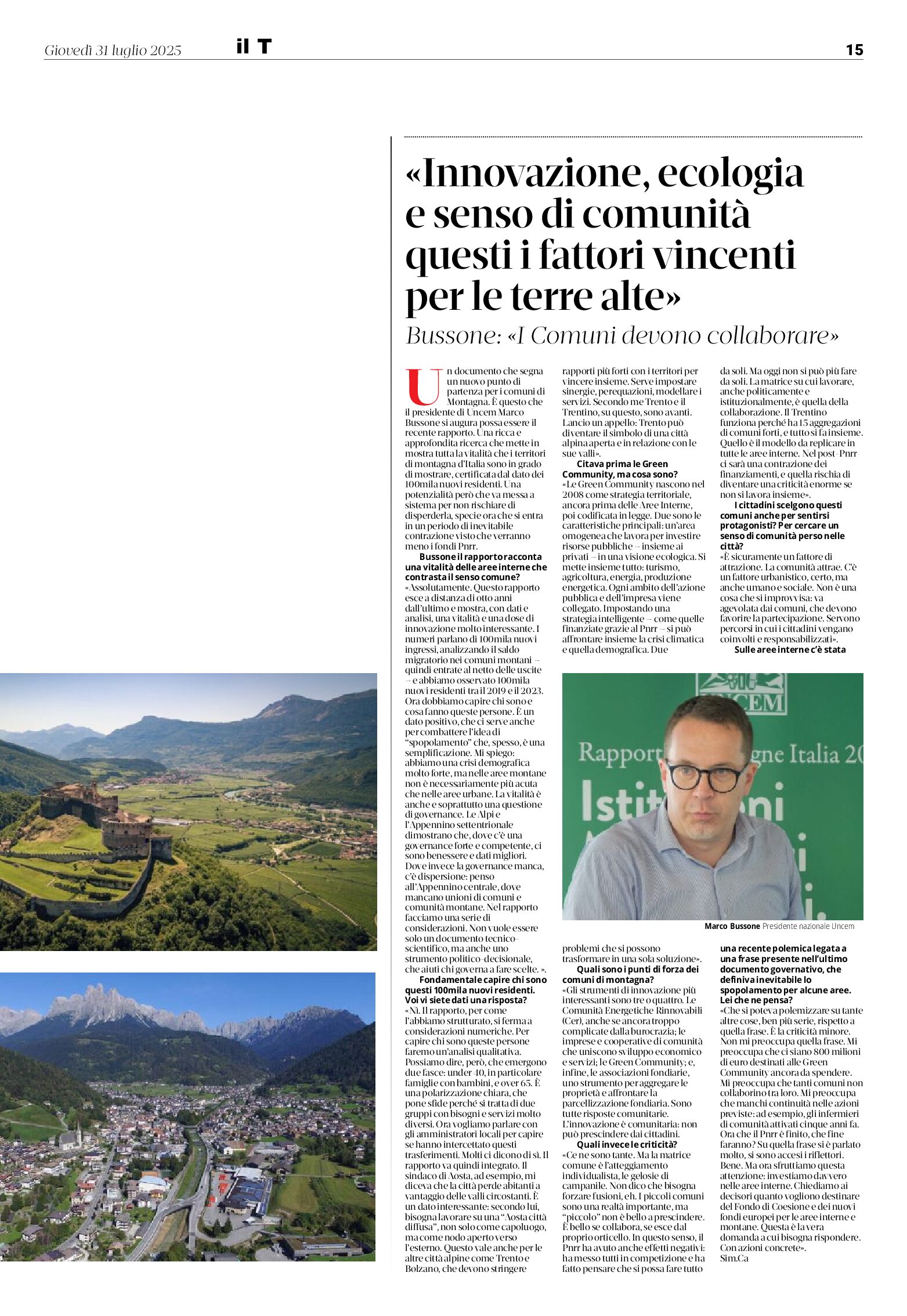 I fattori vincenti per le Terre Alte