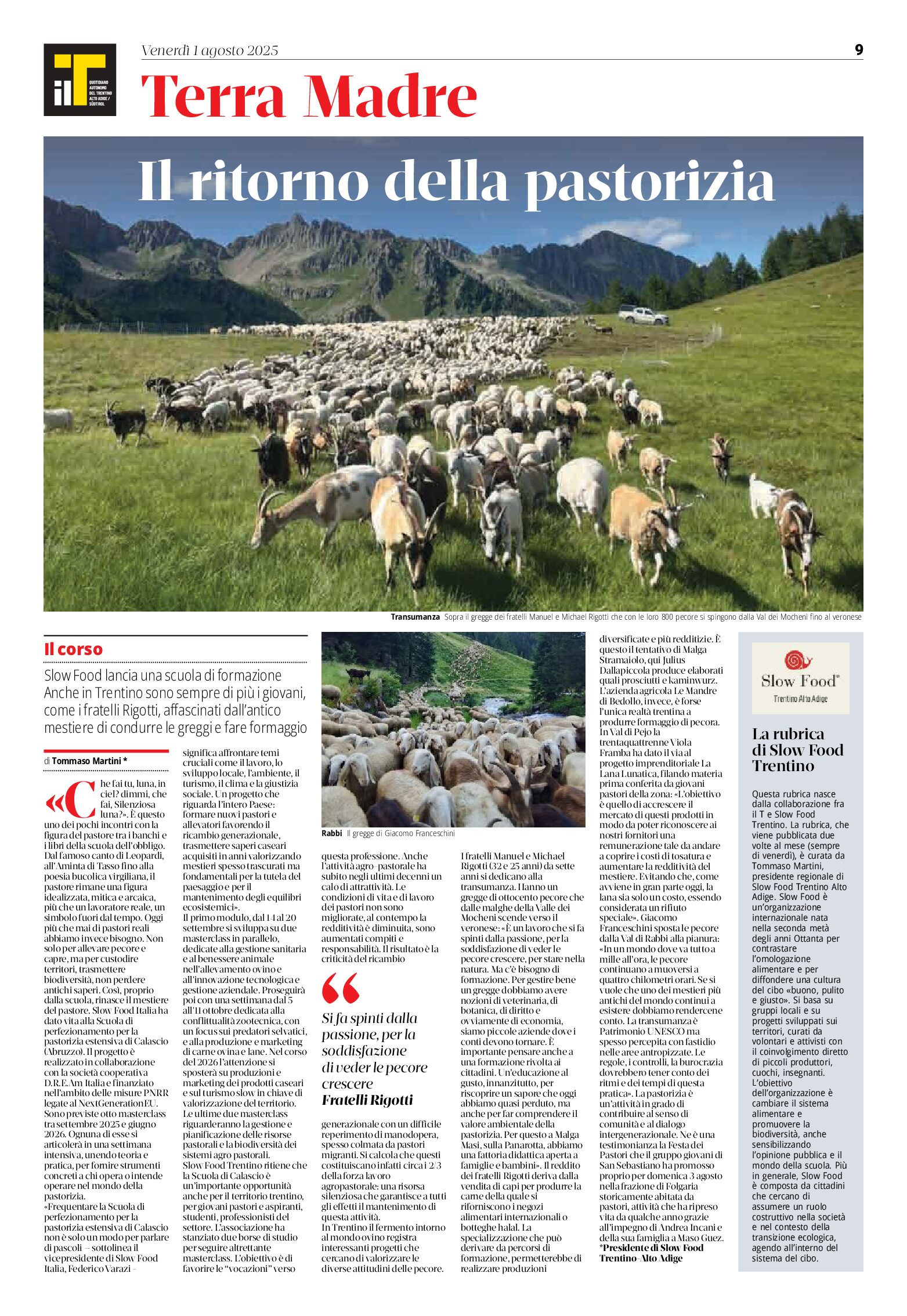 Il ritorno della pastorizia