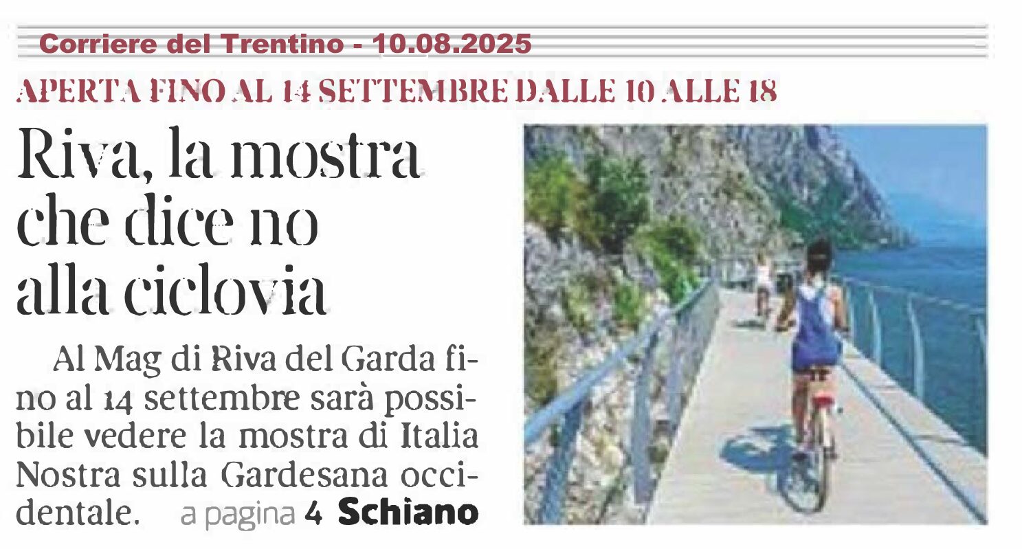 Una mostra contro la ciclovia del Garda