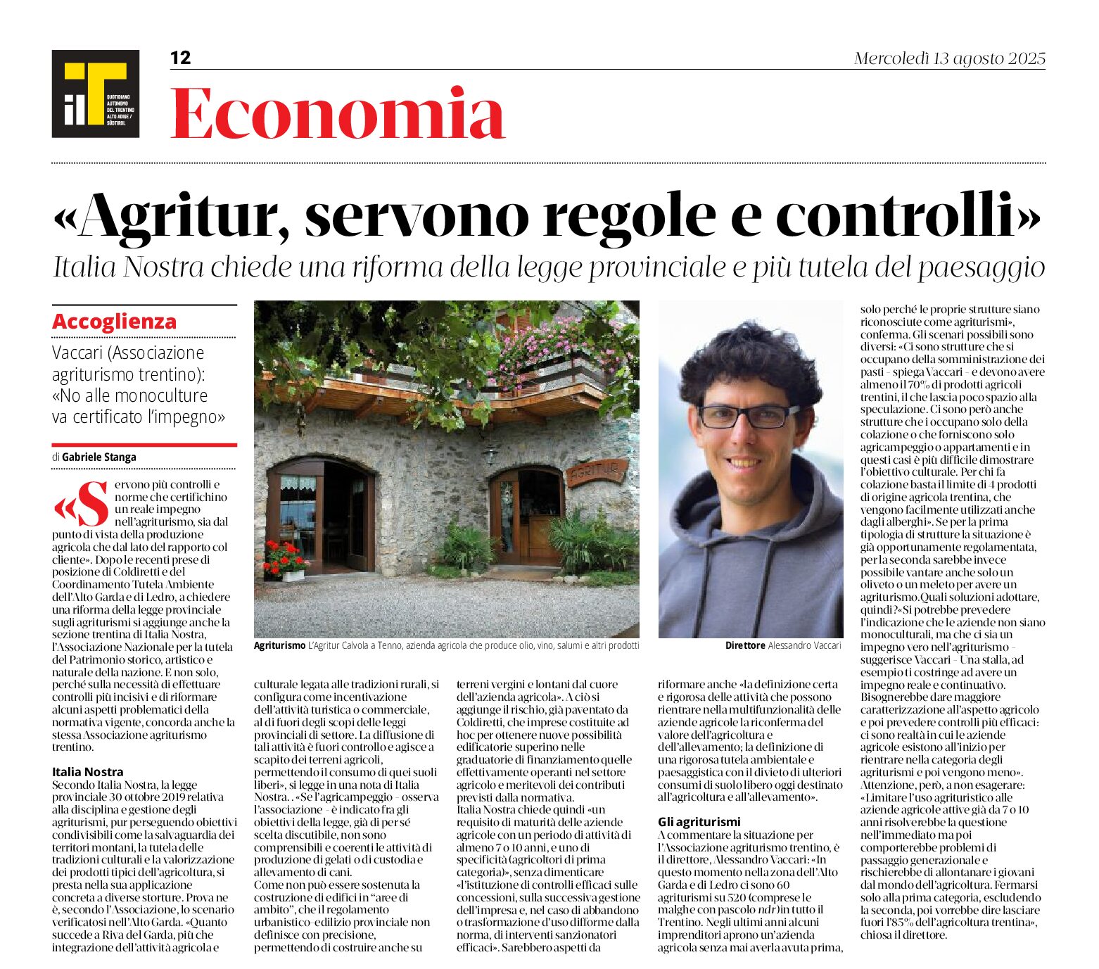 Italia Nostra: Agritur, servono regole e controlli
