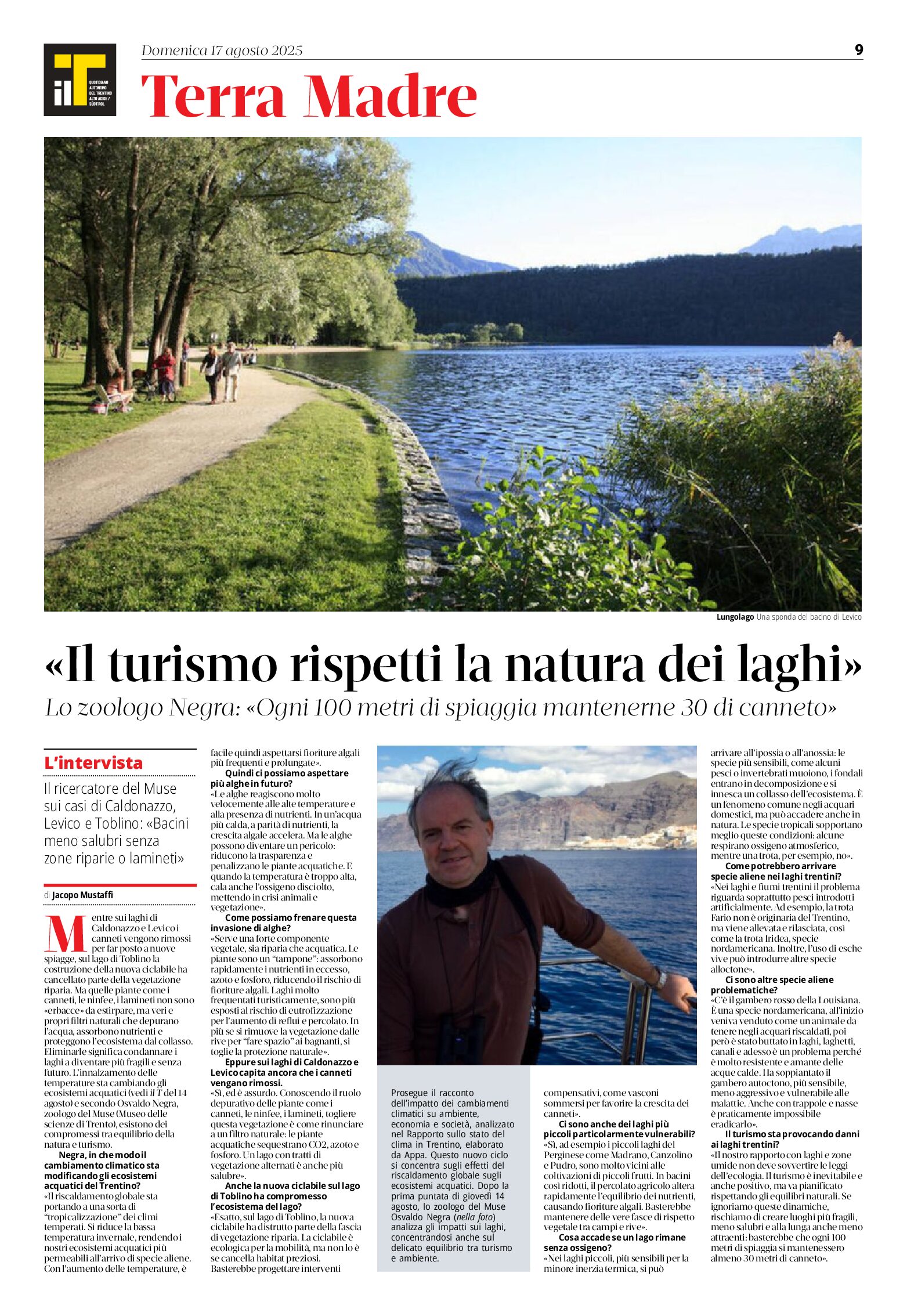 Il turismo rispetti la natura dei laghi