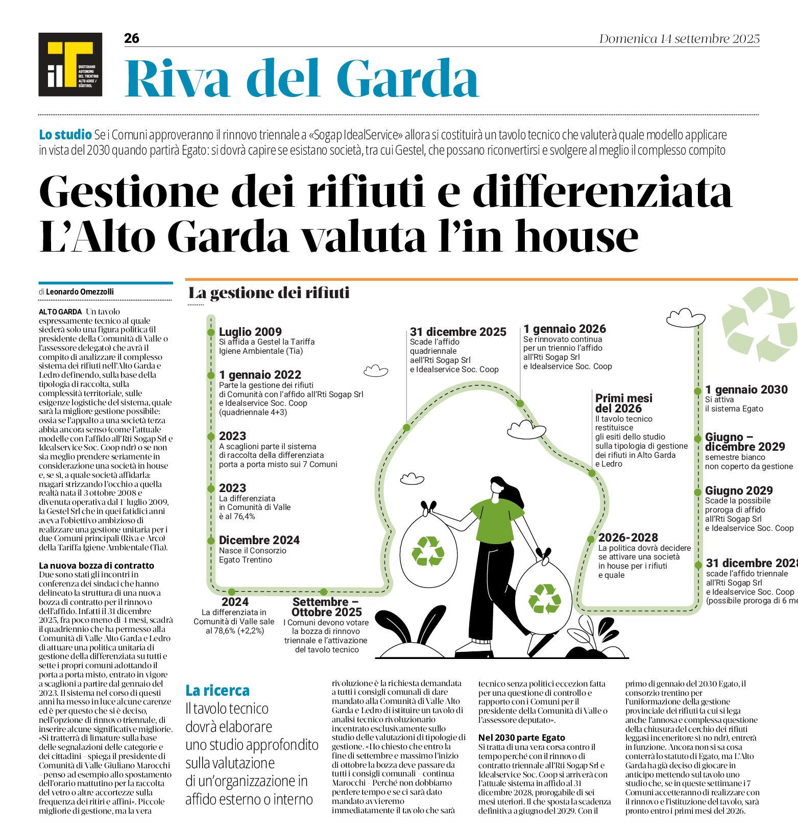 Gestione rifiuti: l’Alto Garda valuta l’in house