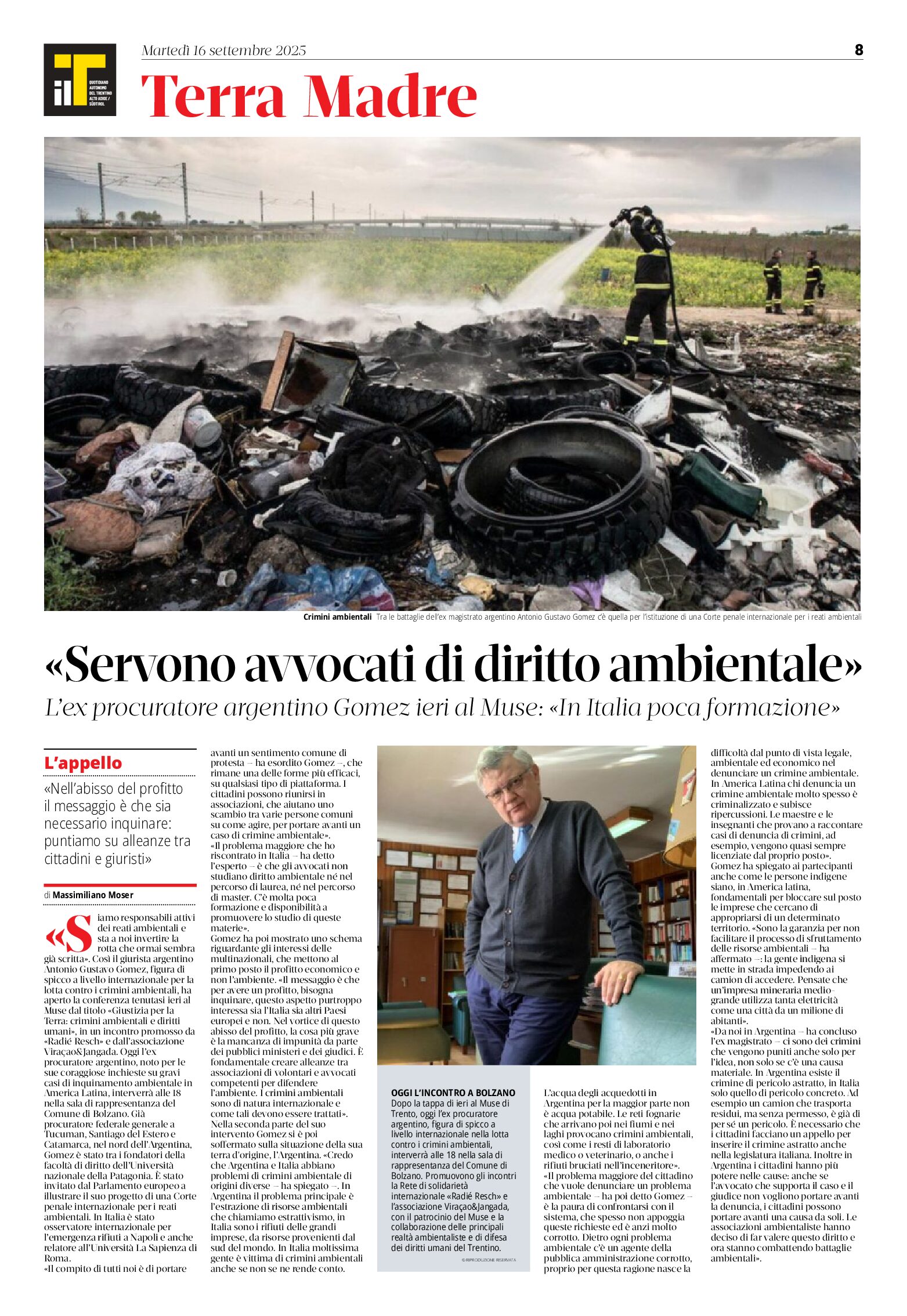 Diritto ambientale: procuratore argentino Gomez