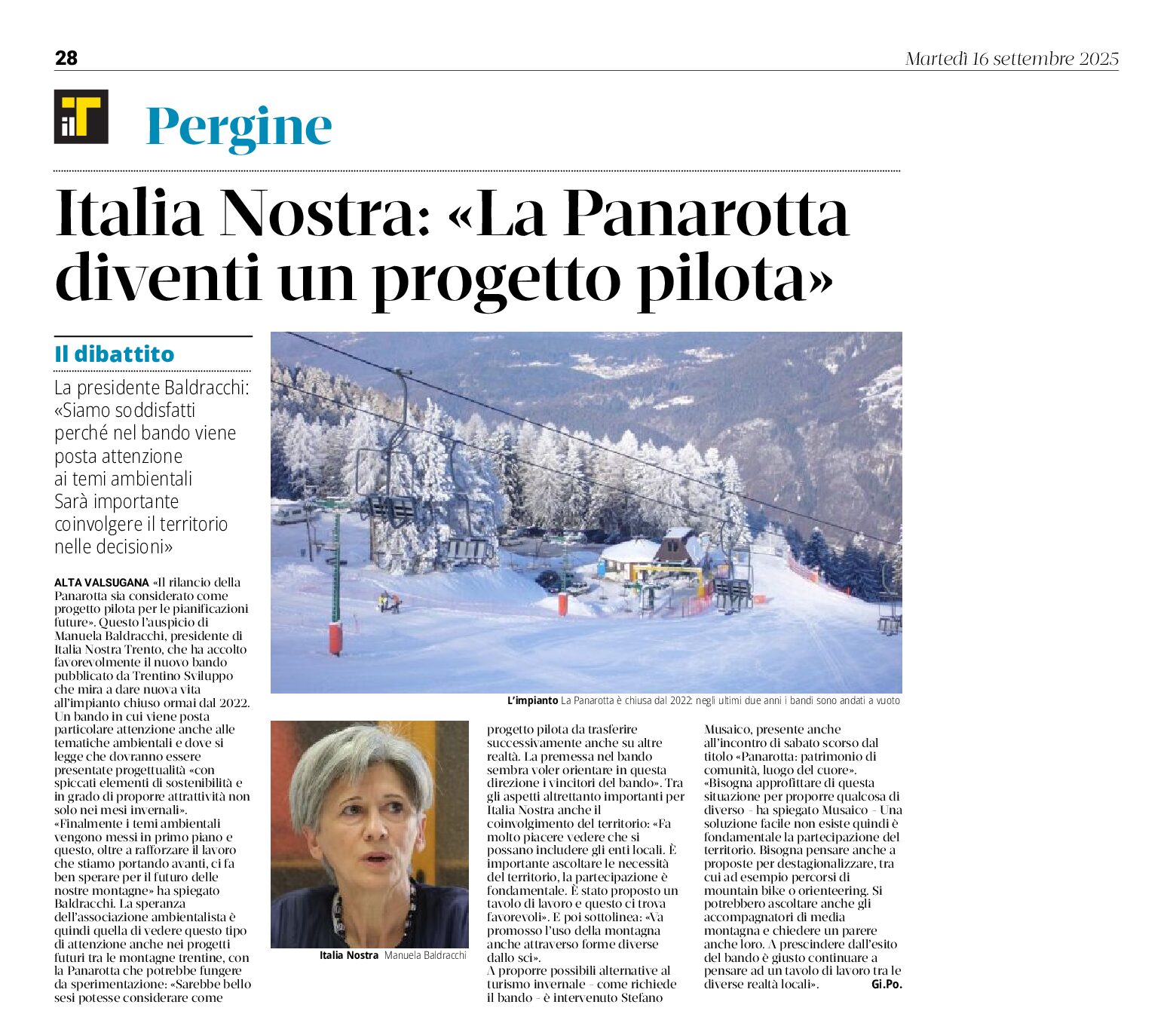 Italia Nostra: la Panarotta diventi progetto pilota