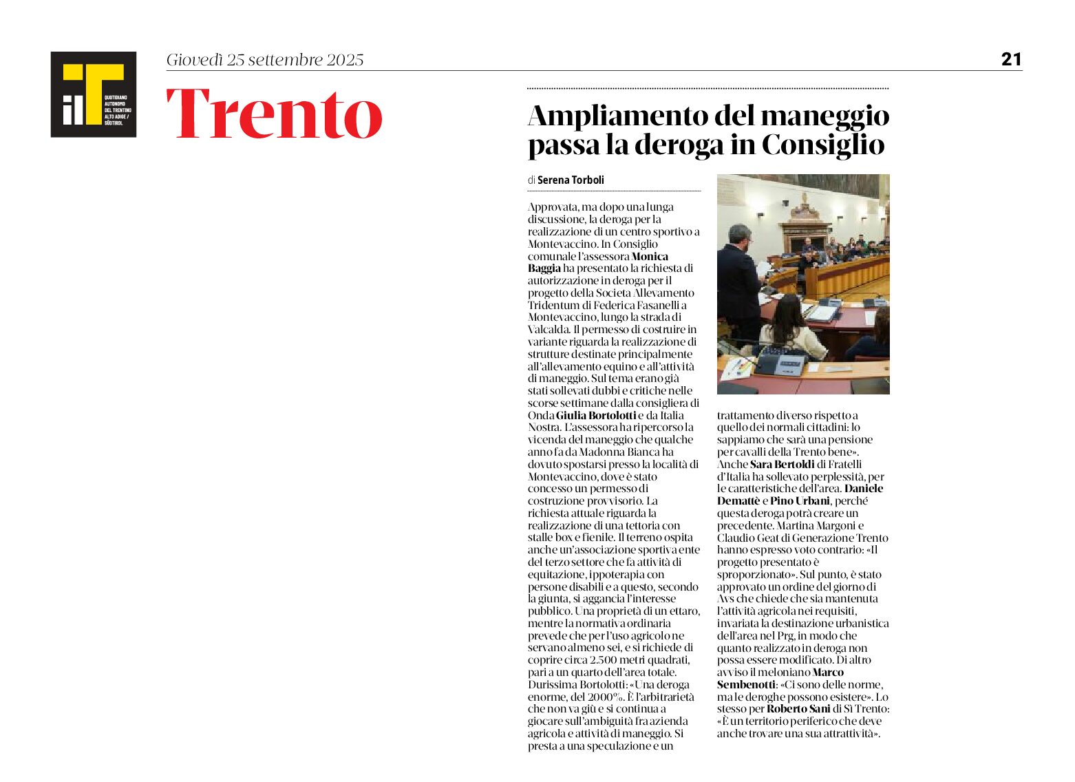 Ampliamento maneggio Montevaccino: passa la deroga