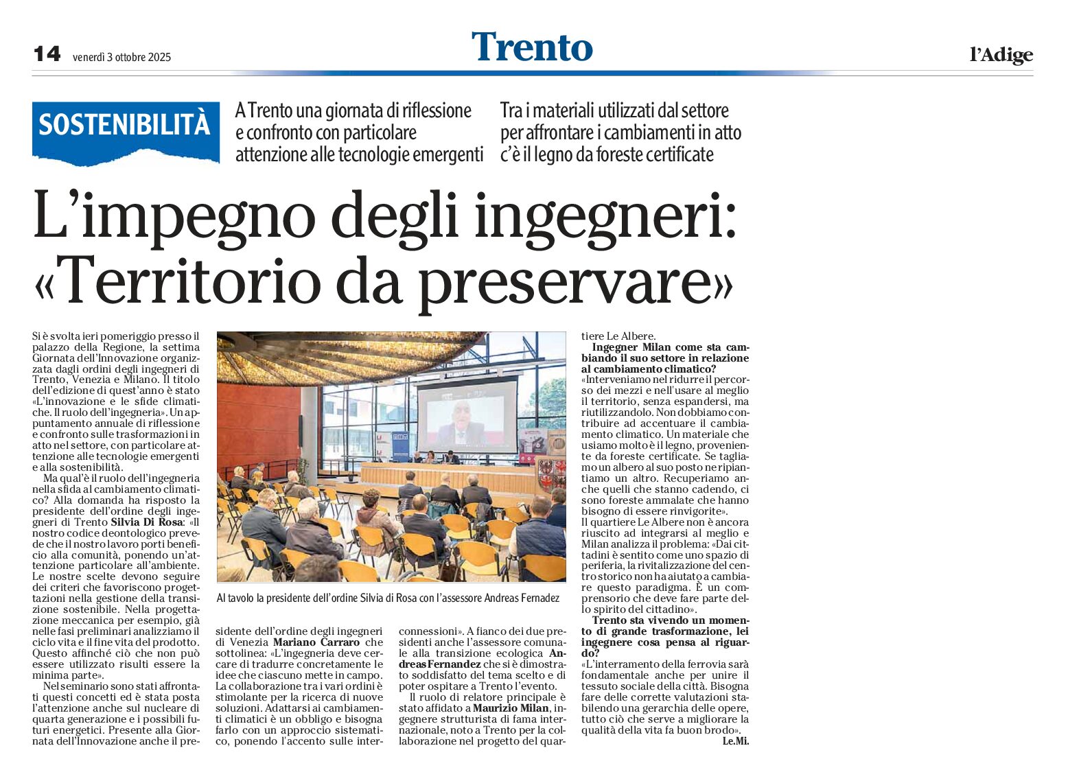 Ingegneri: territorio da preservare