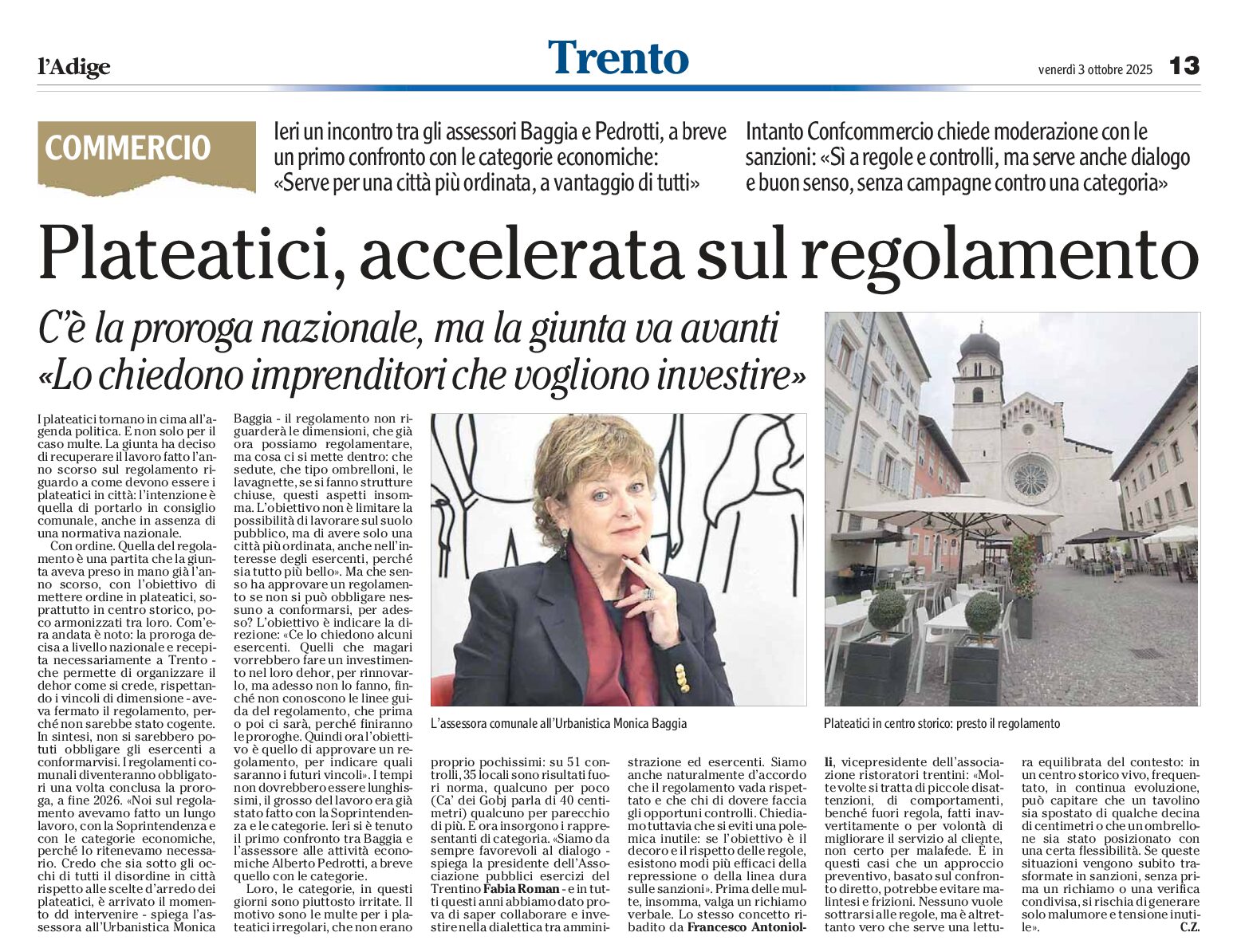 Trento: plateatici