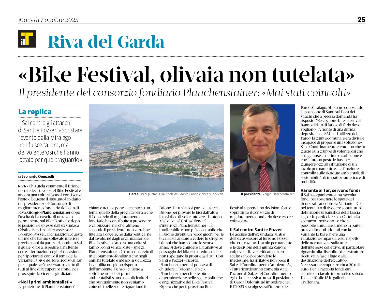 Bike festival: olivaia non tutelata