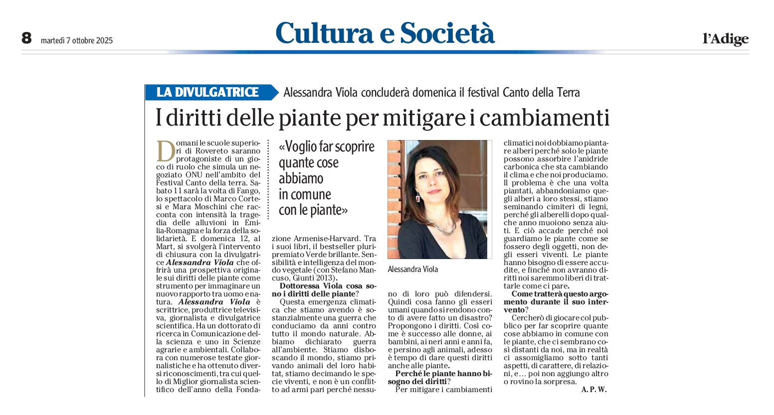 I diritti delle piante per mitigare i cambiamenti