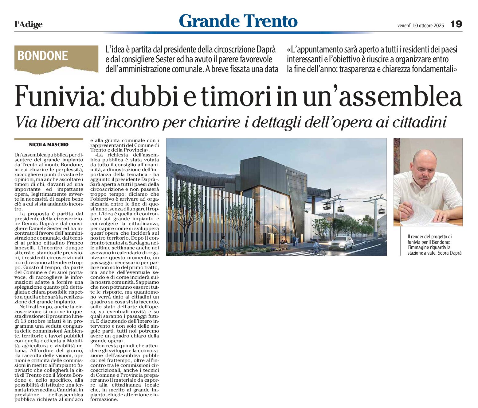Funivia del Bondone: dubbi e timori in un’assemblea