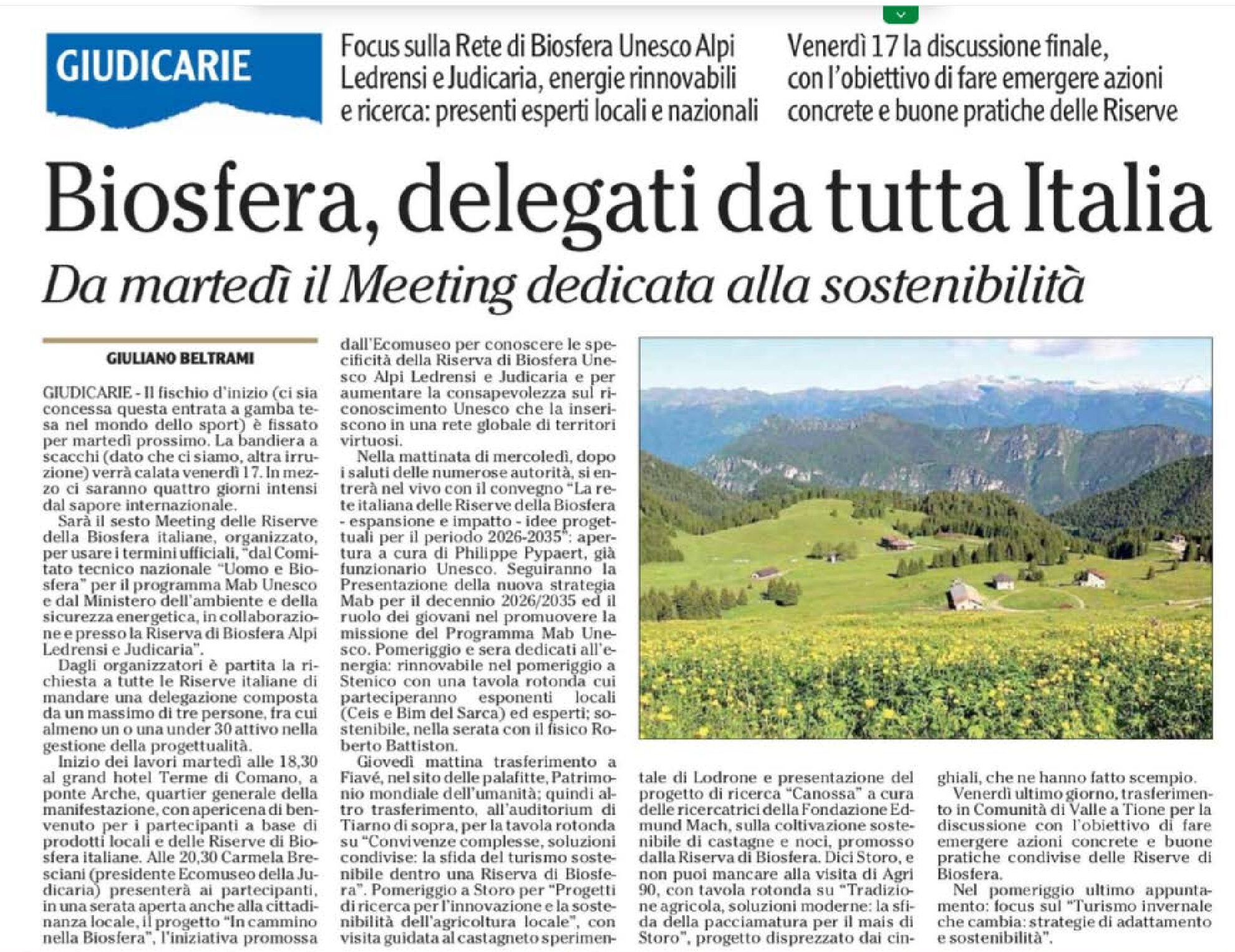 Giudicarie: Meeting sulla Biosfera