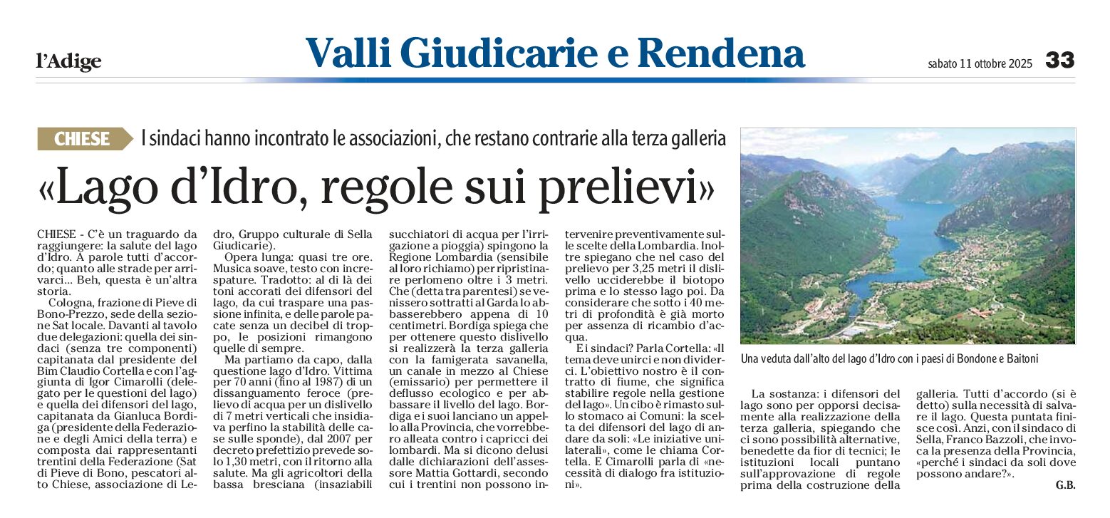 Lago d’Idro: regole sui prelievi