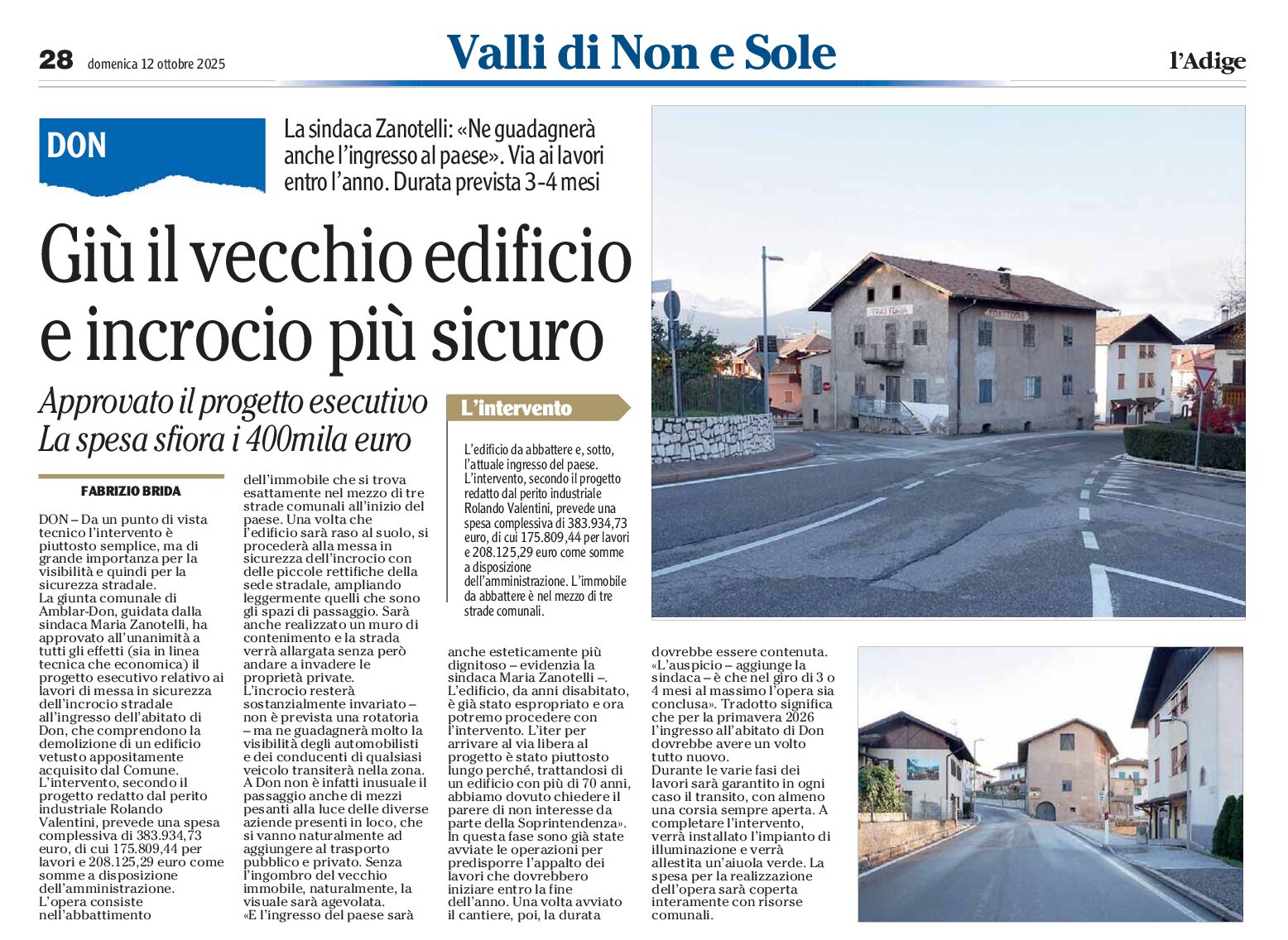 Don, demolizione di un edificio