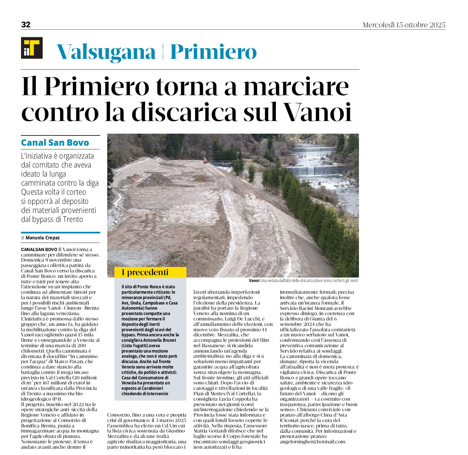 Si torna a marciare contro la discarica sul Vaoi