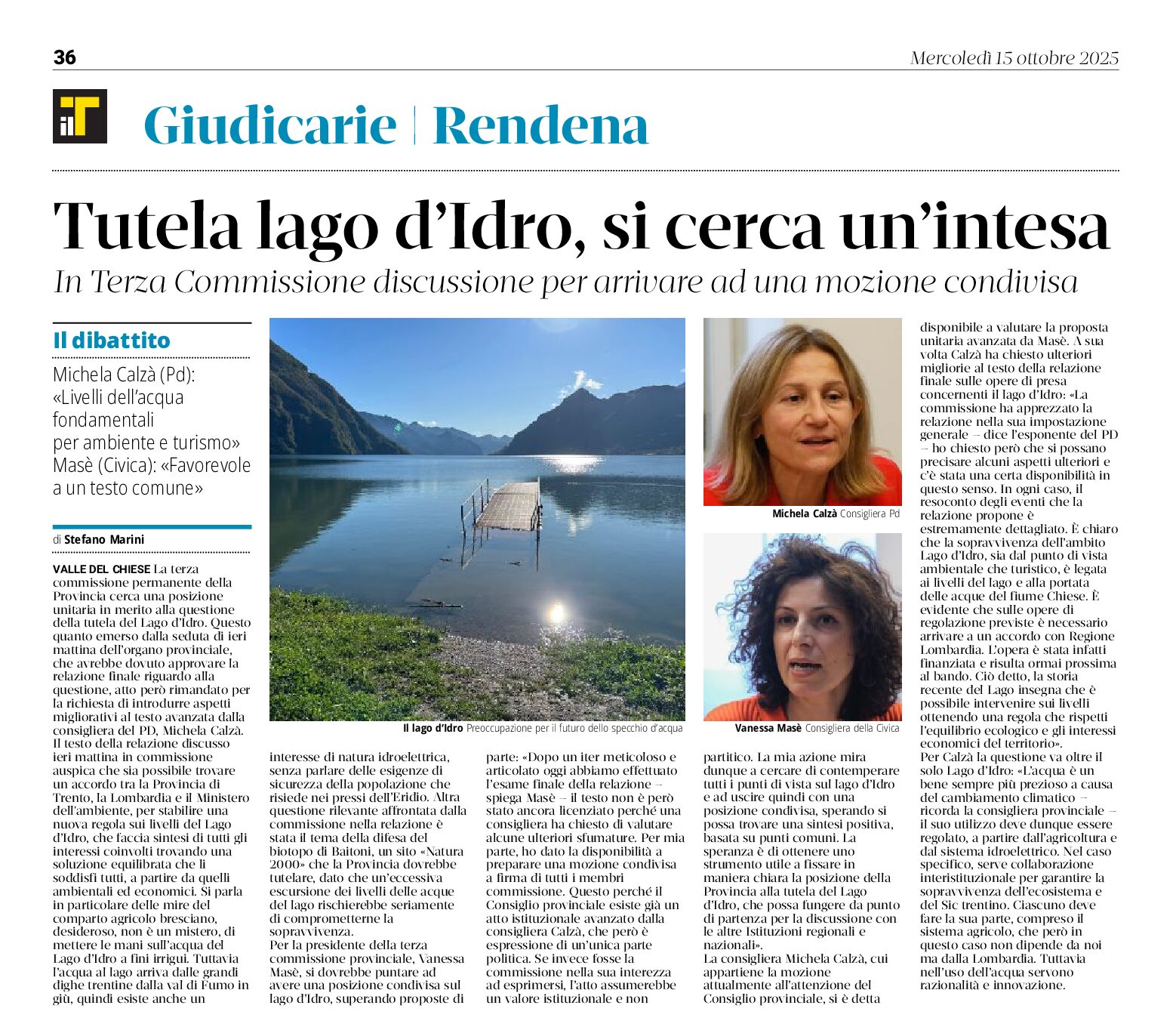 Tutela del lago d’Idro: si cerca l’intesa