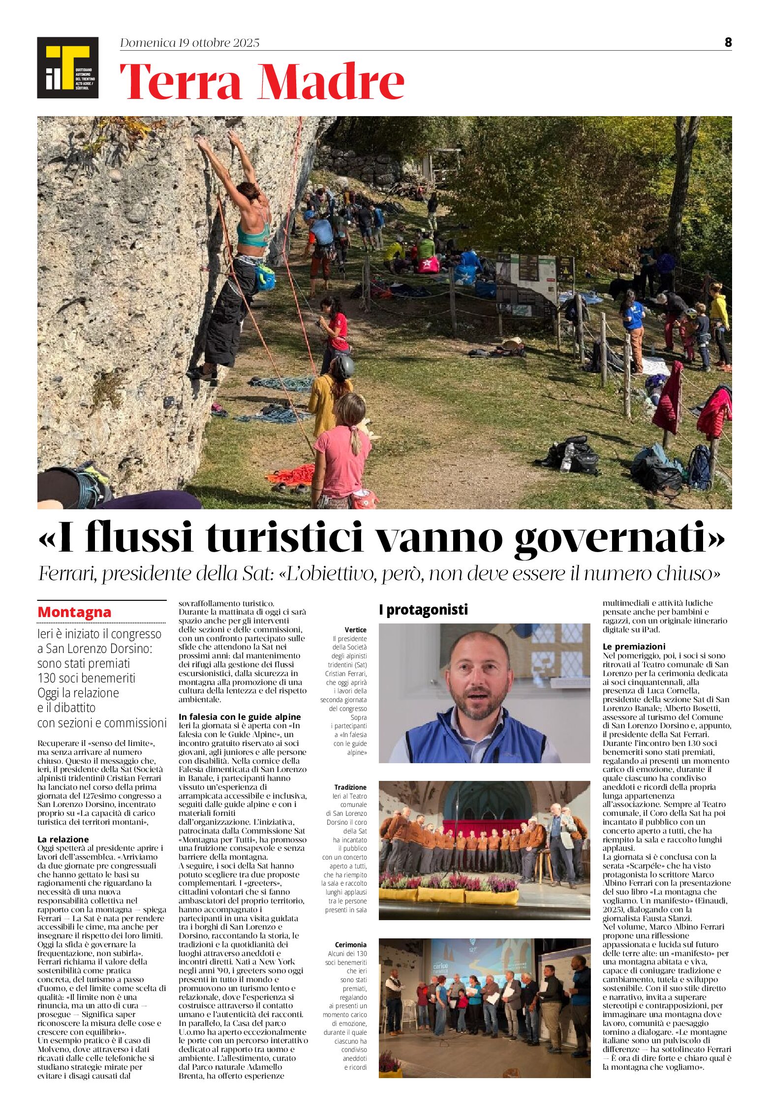 Sat. Montagna: i flussi turistici vanno governati