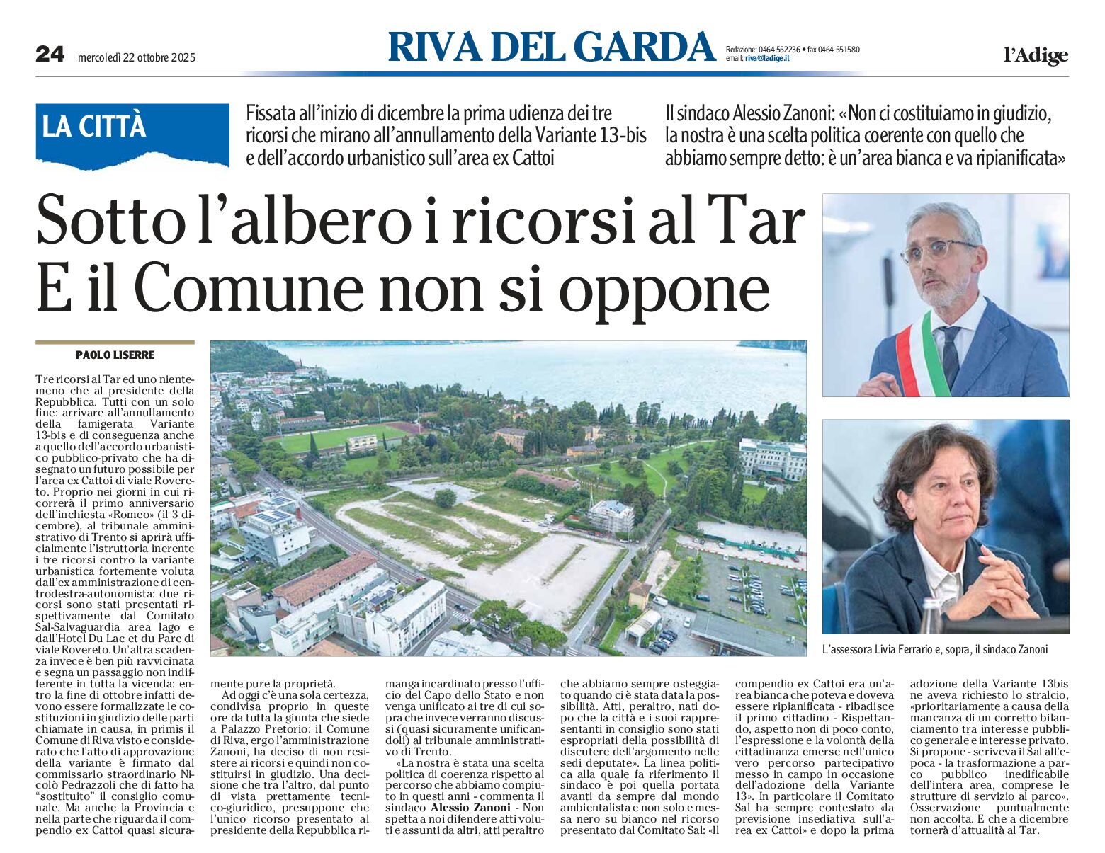 Riva del Garda: ricorsi al Tar per le varianti