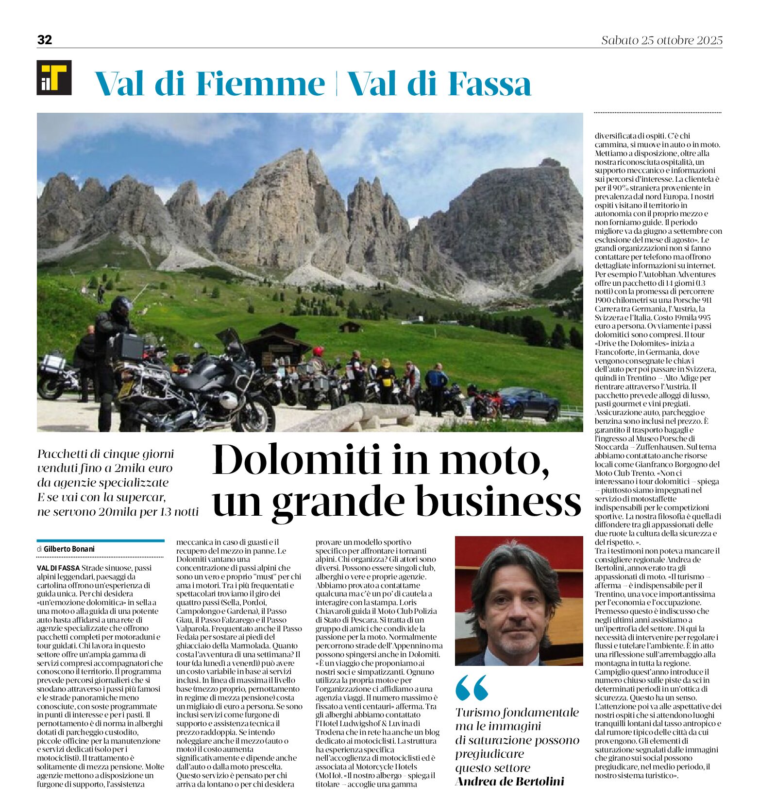 Dolomiti in moto: un grande business