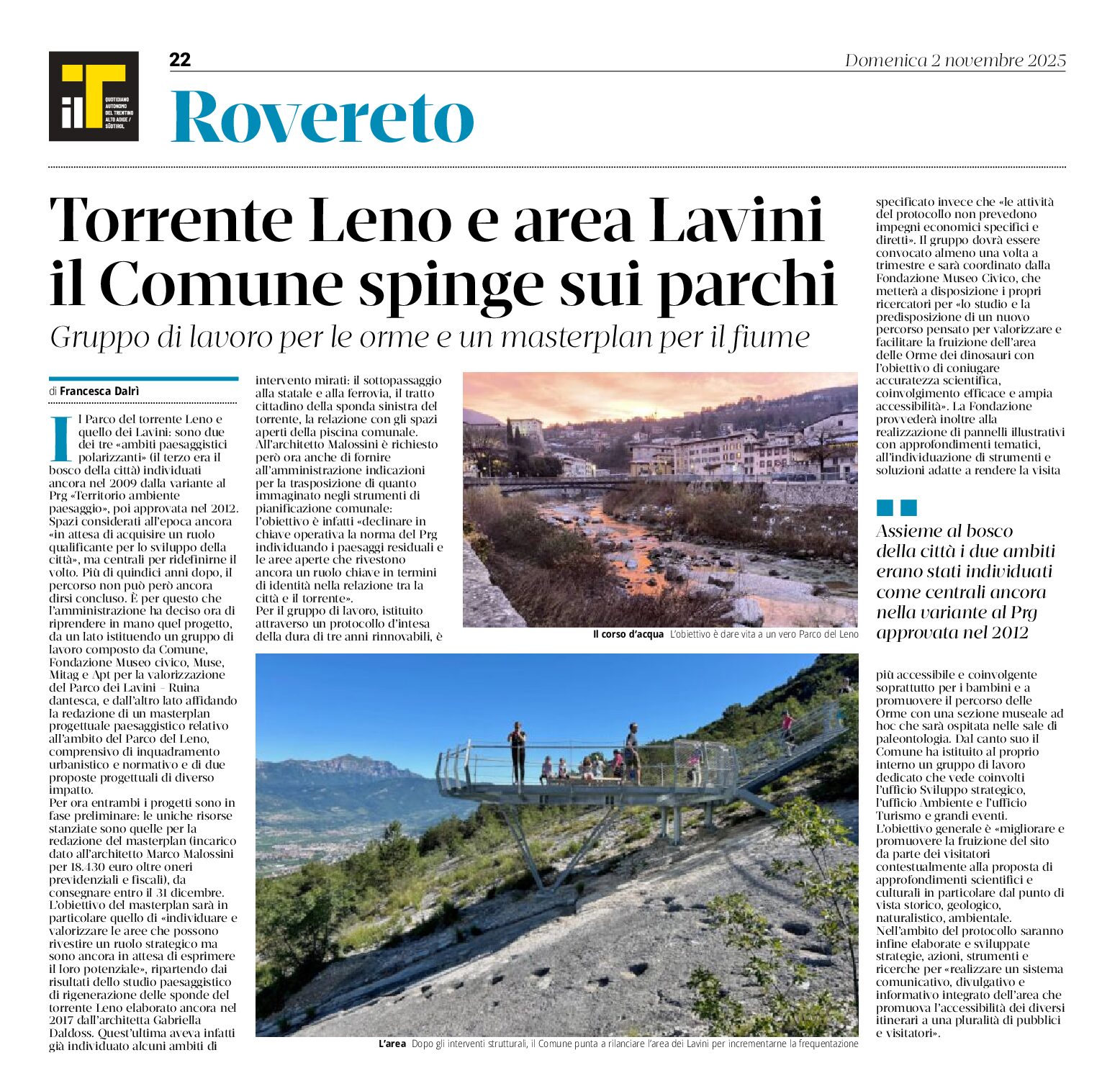 Area di Lavini e Torrente Leno: parchi