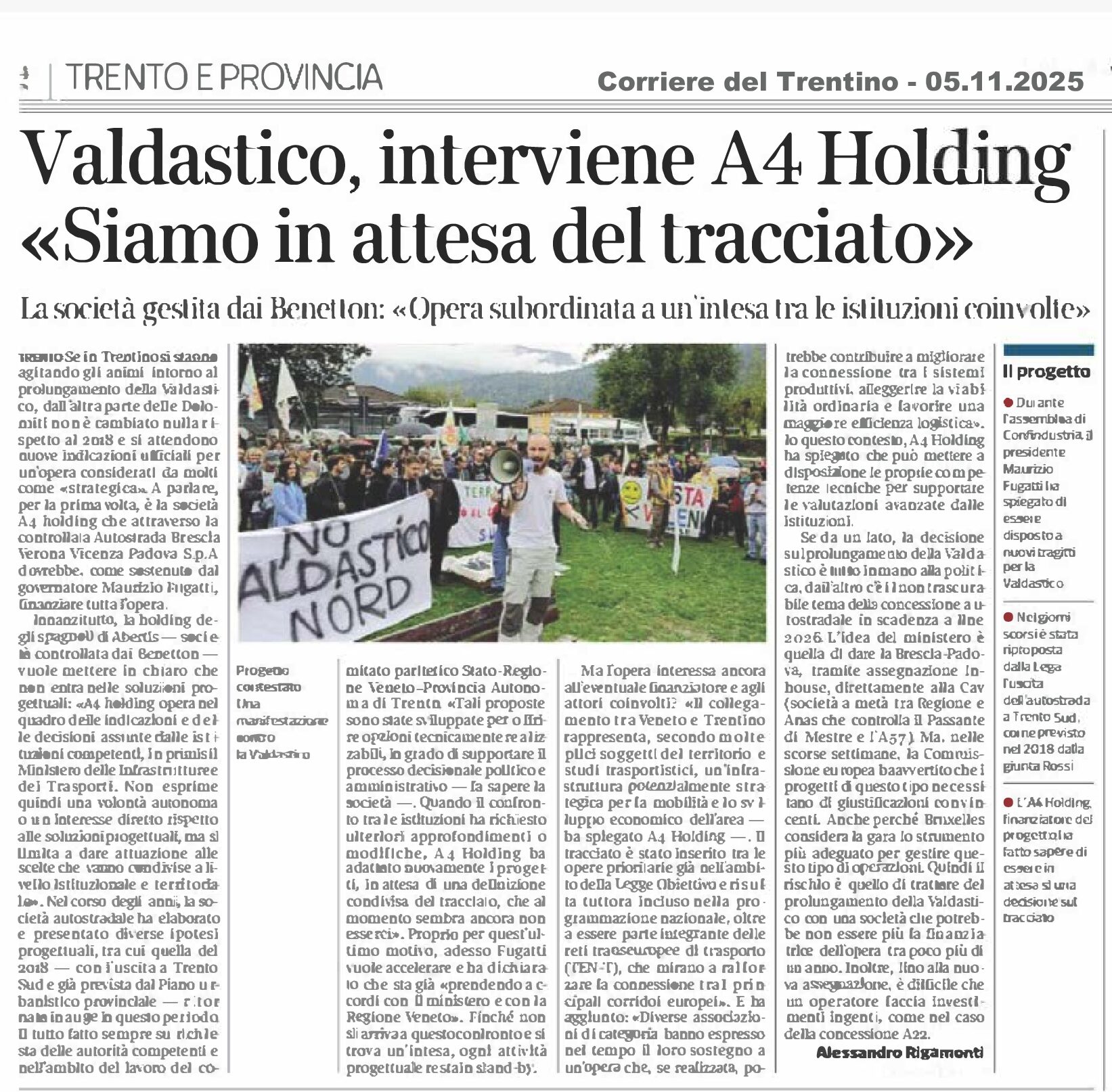 Valdastico: in attesa del tracciato