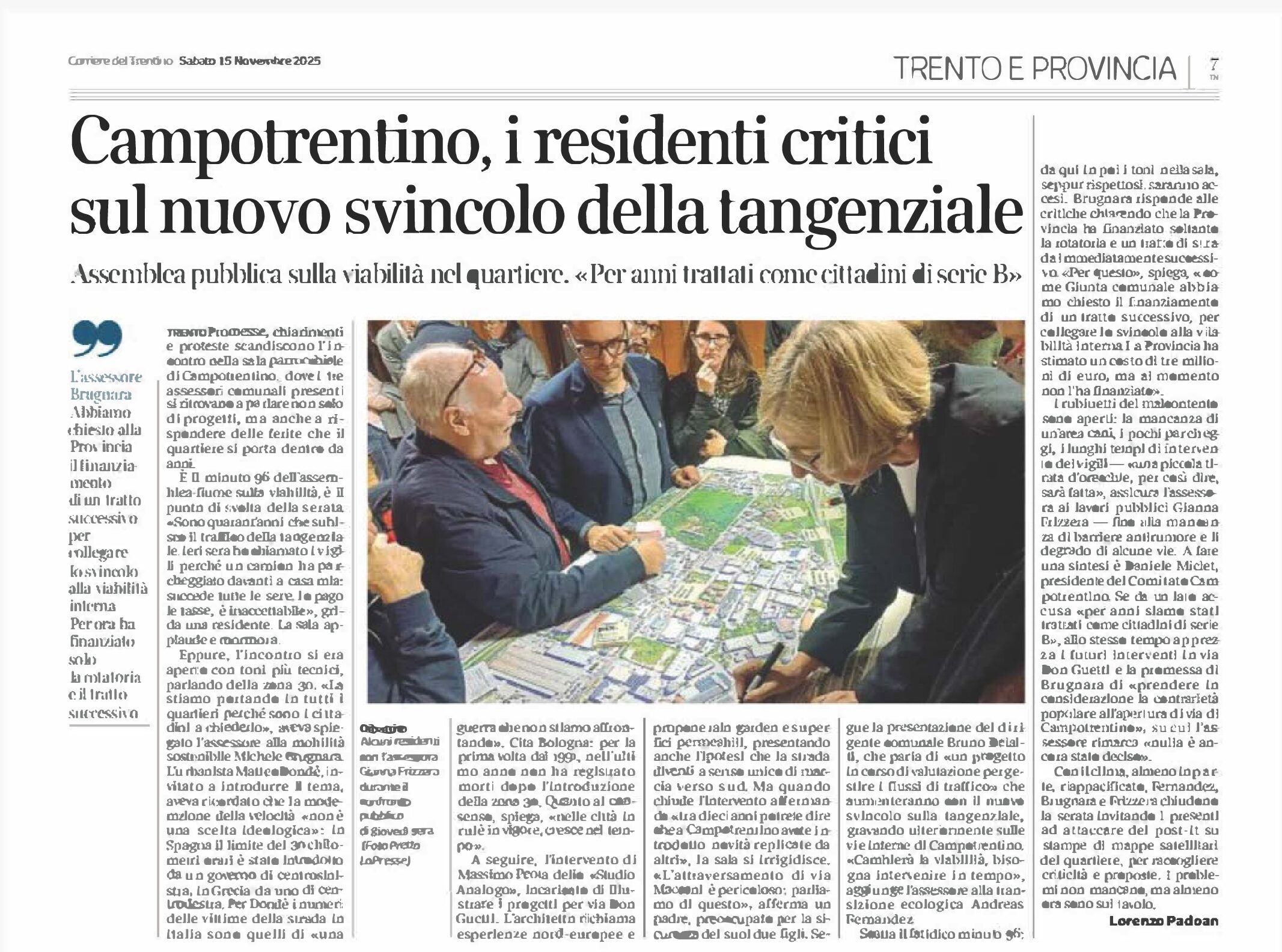 Campotrentino, residenti critici sulla tanfenziale