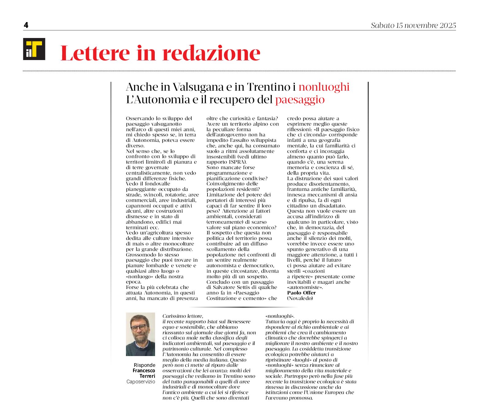 Paesaggio e nonluoghi