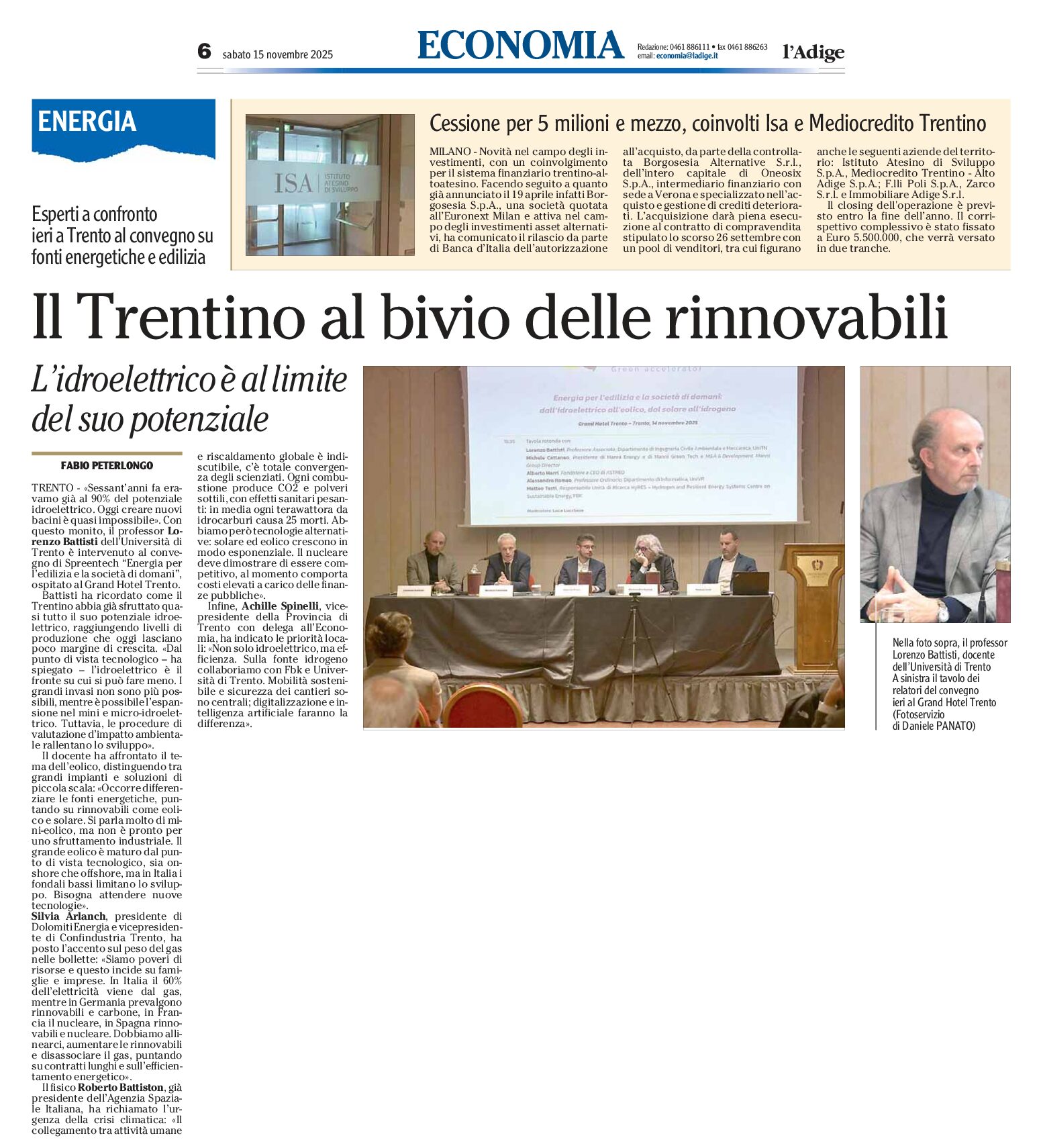 Il Trentino al bivio delle rinnovabili