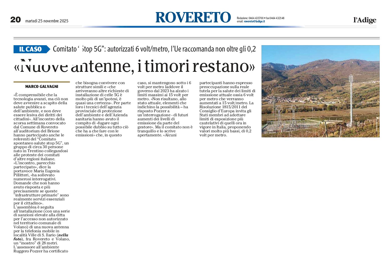 Rovereto, nuove antenne 5G