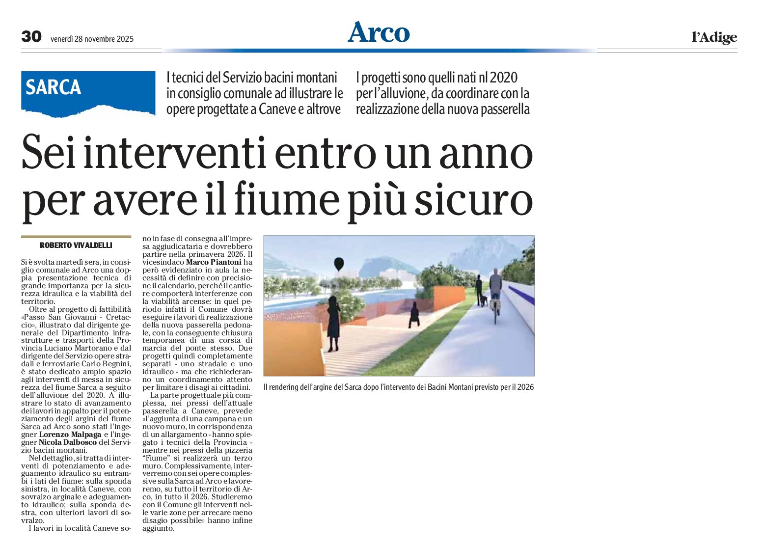 Arco: progetto per il Sarca