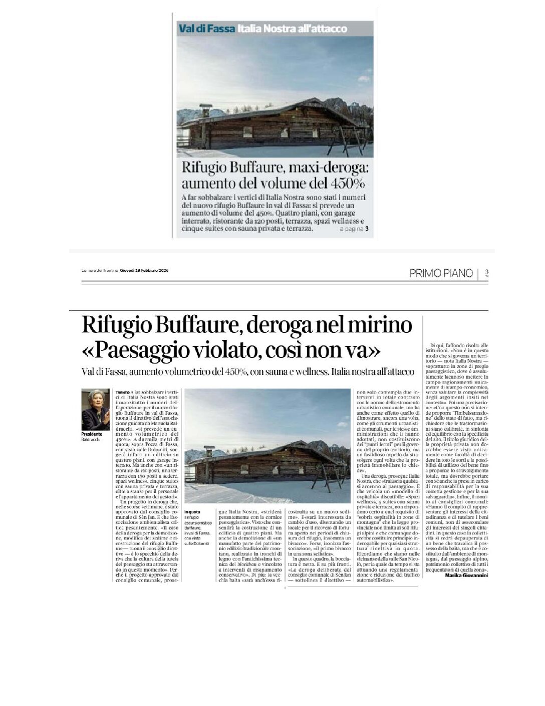 Italia Nostra: rifugio Buffaure