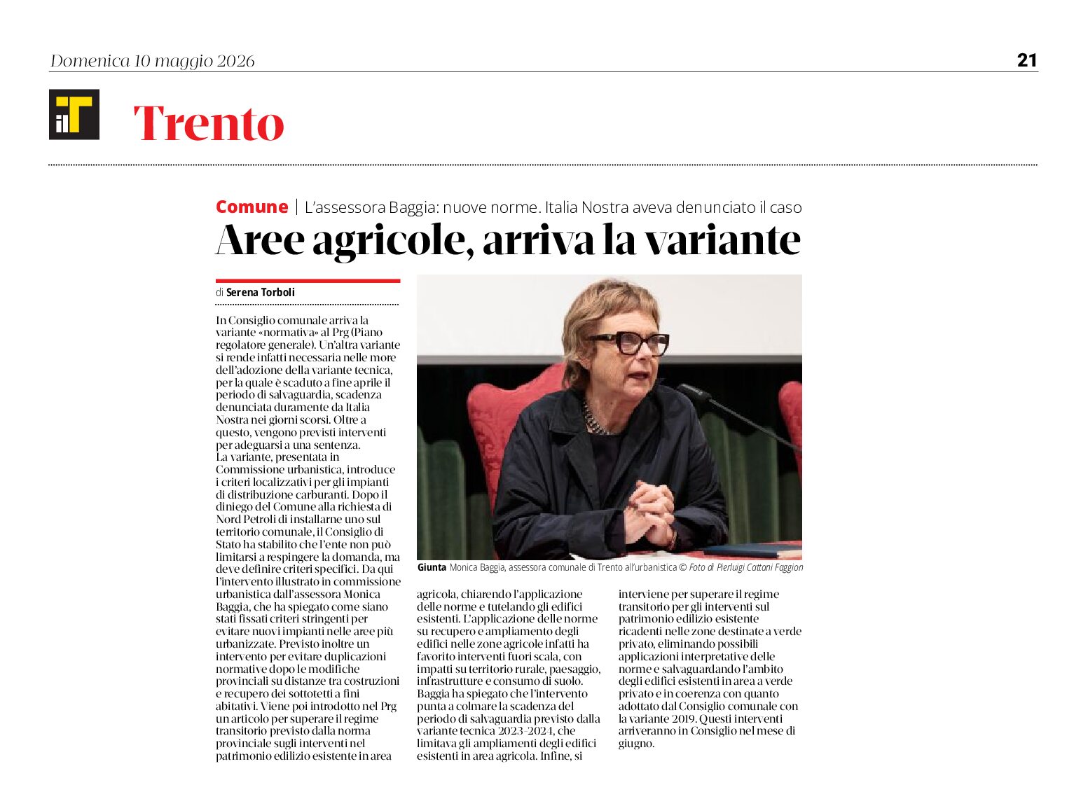 Aree agricole, arriva la variante – Italia Nostra aveva denunciato il caso