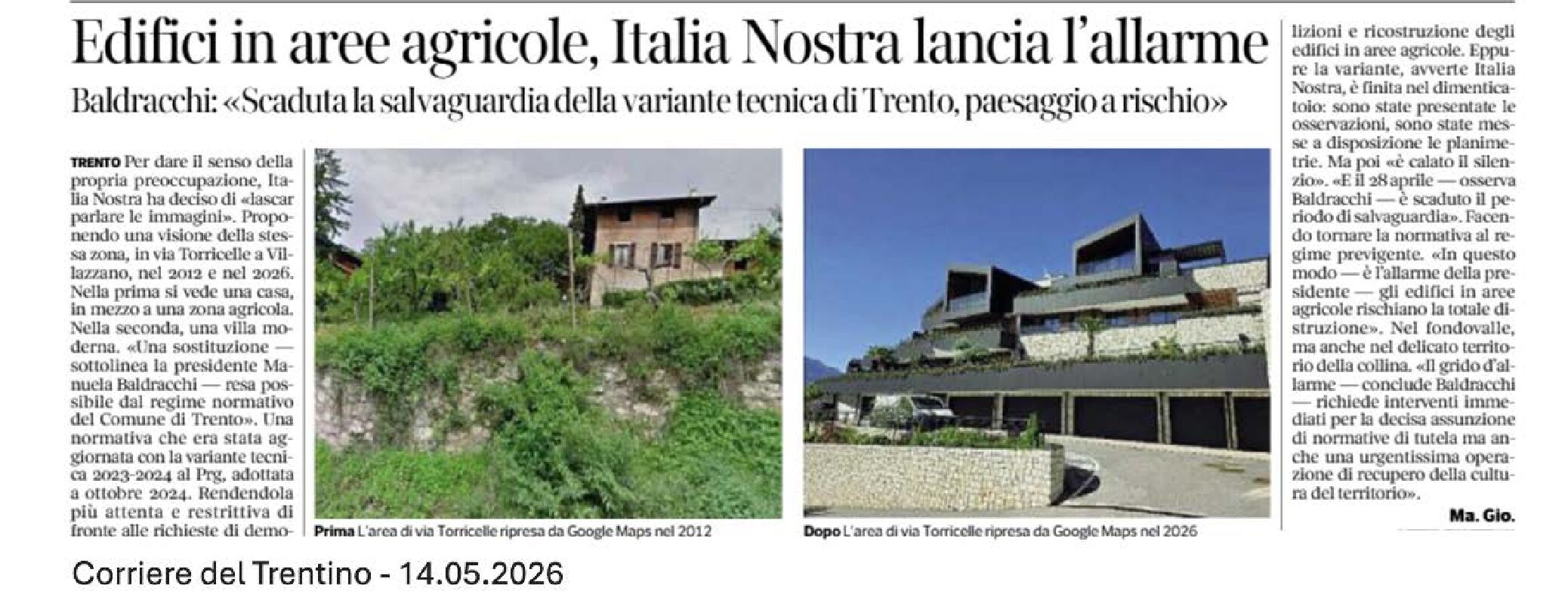 Edifici in aree agricole – Italia Nostra lancia l’allarme