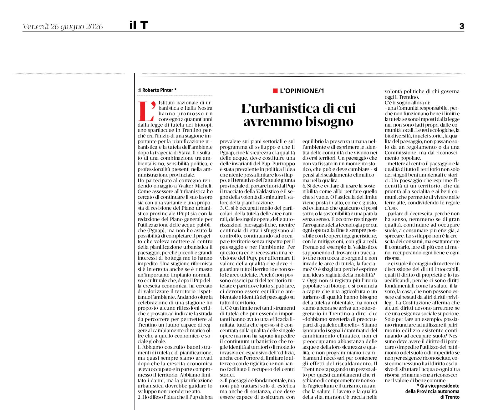 L’urbanistica di cui avremmo bisogno
